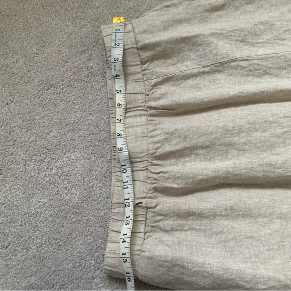 Quince Cream 100% Linen Skirt - Picture 6 of 9